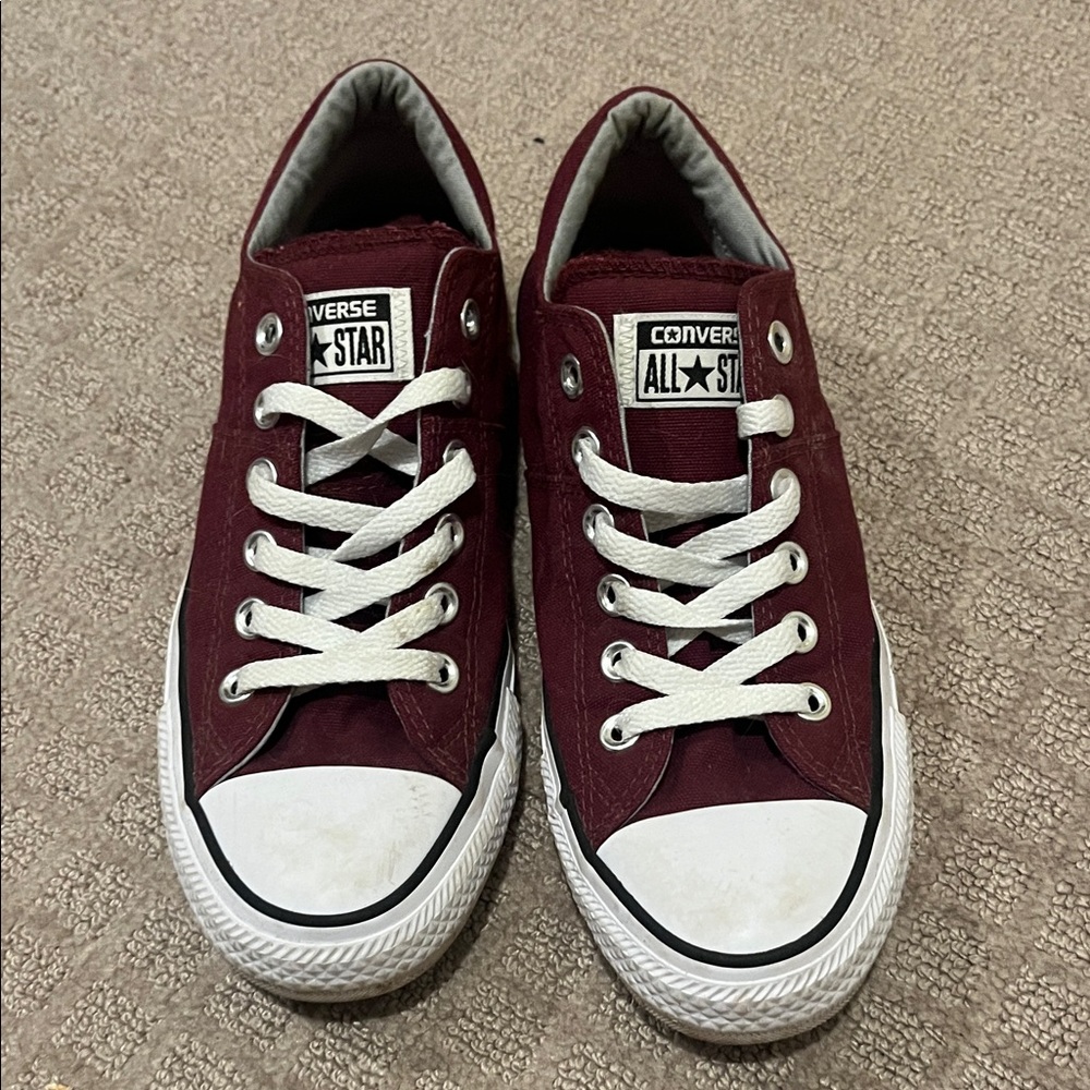 Converse Burgundy Canvas Sneakers